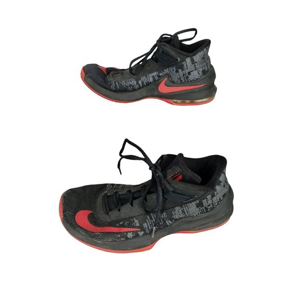 Nike Air Max infuriate 2 Mid Black red Size 10 AA7066-066 Basketball Shoes‎ - Picture 5 of 11